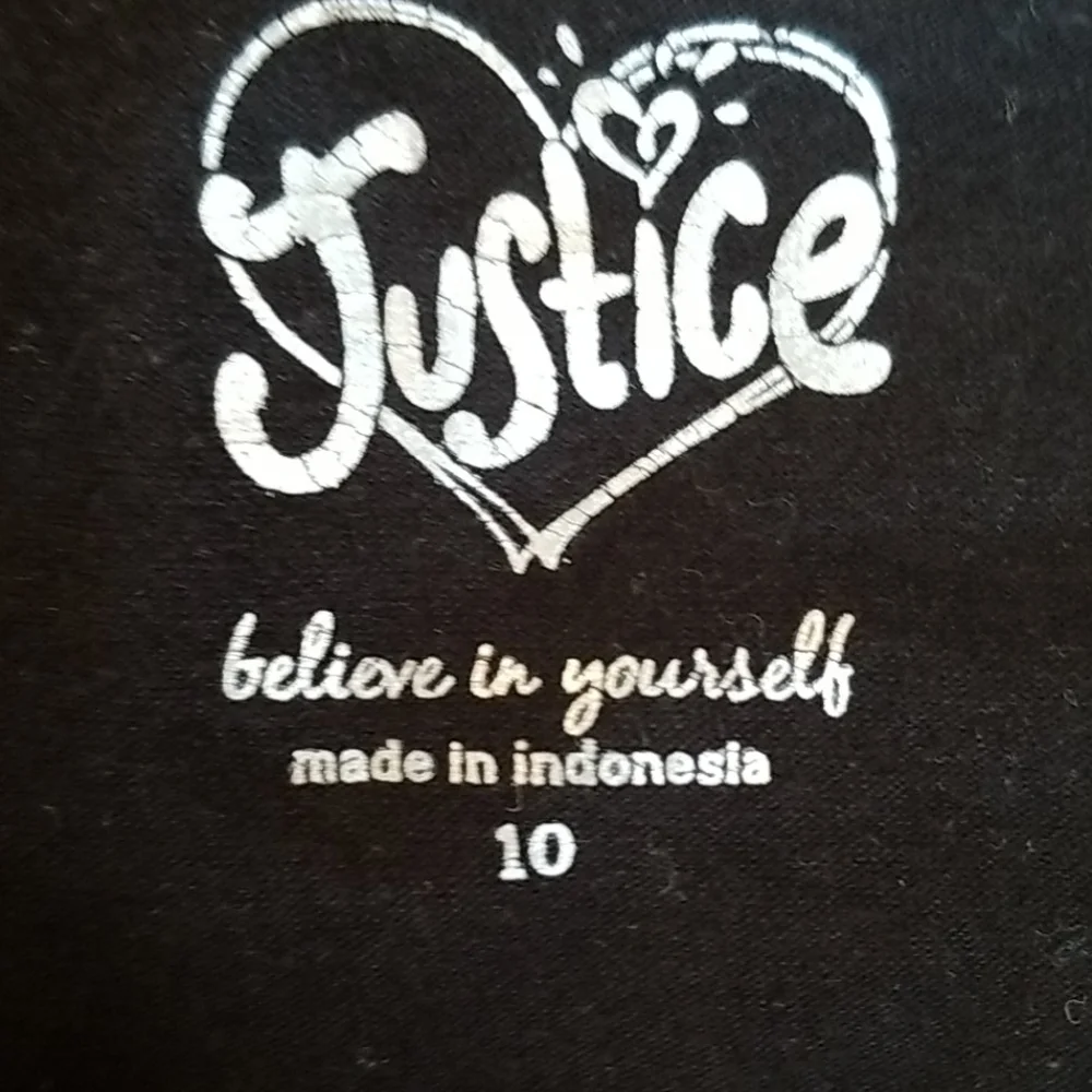 Justice Brand Girls Top Black & Silver sequins